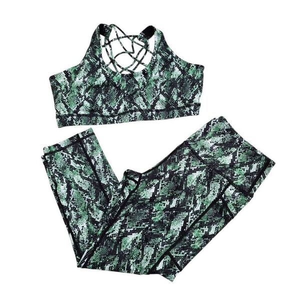 Constantly Varied Gear Leggings Sports Bra Set Women's Green Venom Squat - M/L M - Picture 1 of 8